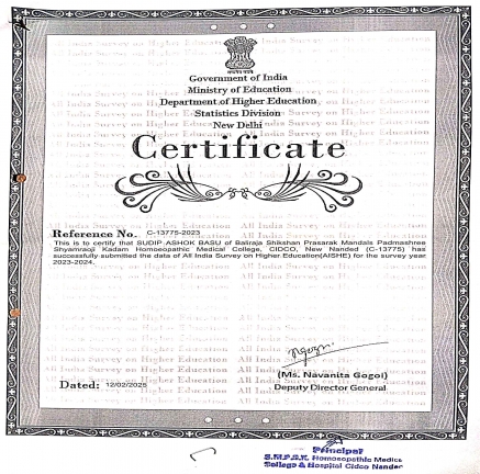 All India Survey Higher Education Certificates